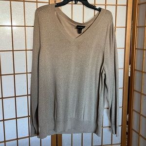 Lane Bryant Gold Shimmery lightweight sweater